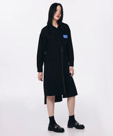 ASYMMETRIC PLEATED SHIRT DRESS